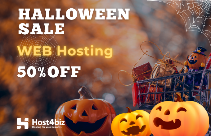 Halloween at Host4Biz: 50% Off Web Hosting!